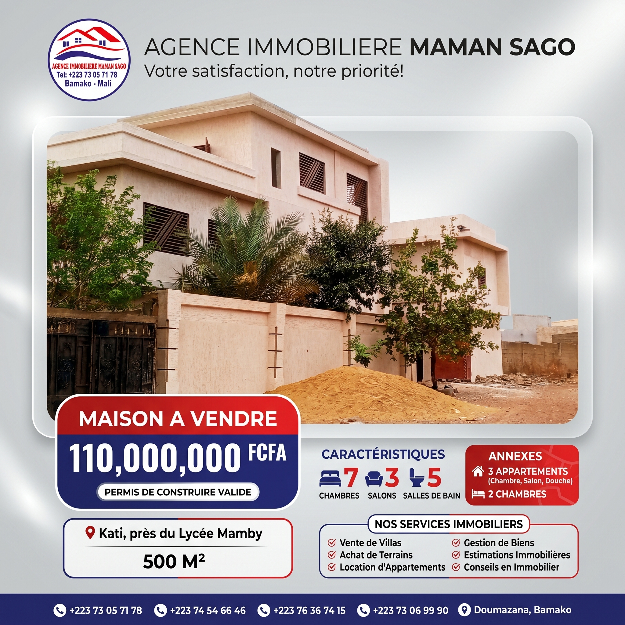 GRANDE MAISON À VENDRE À KATI